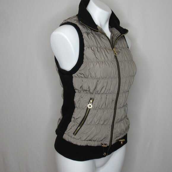 Calvin Klein Performance Biege Ribbed Puffer Vest Women's M Medium - Picture 5 of 9